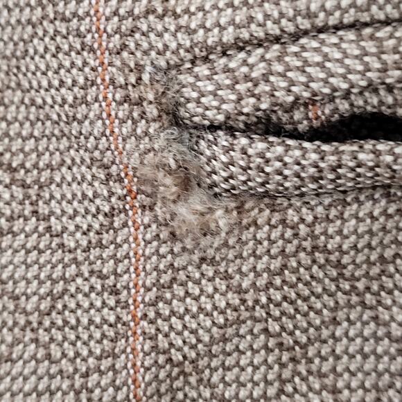 Vintage 80s MOD Disco Hippie Pants 30x29 Creased Talon Brown - Picture 4 of 16